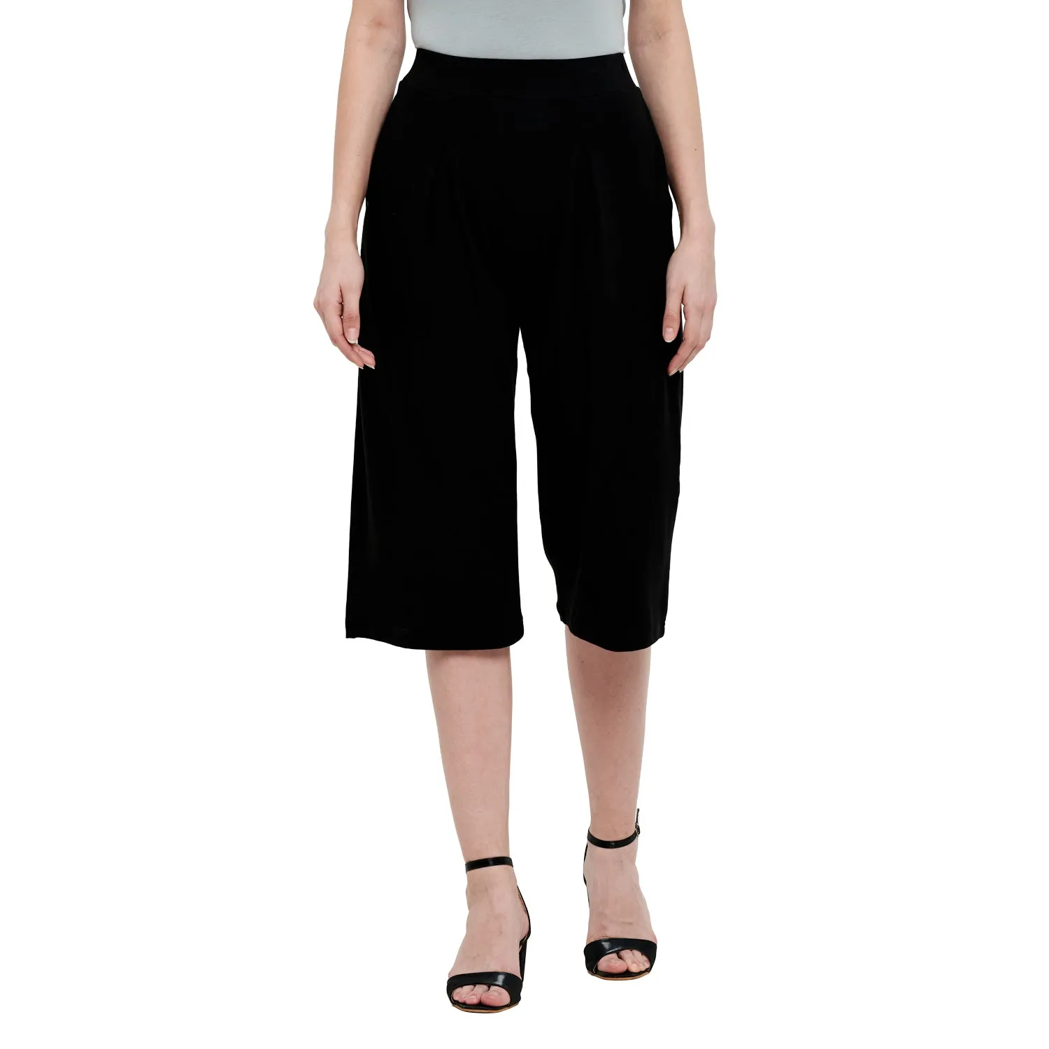 BOX PLEATED CROPPED PANT