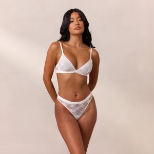 Brassière Lace Triangle - Blanc