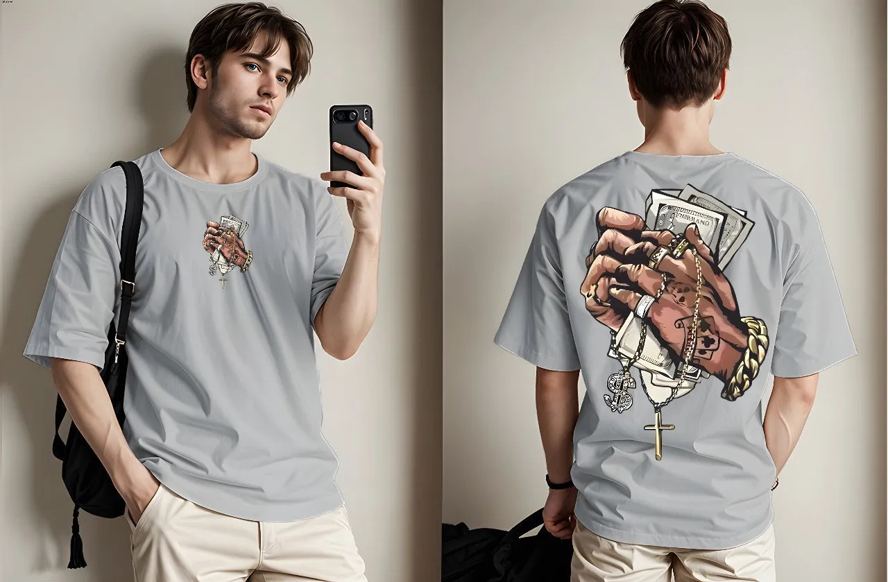 Breathable Printed Drop Shoulder Tees