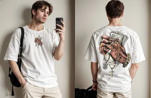 Breathable Printed Drop Shoulder Tees