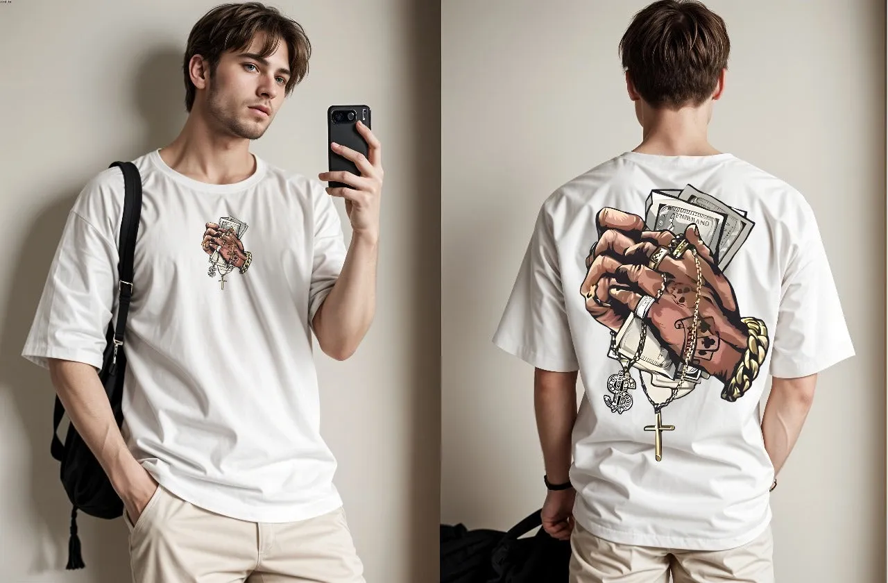 Breathable Printed Drop Shoulder Tees