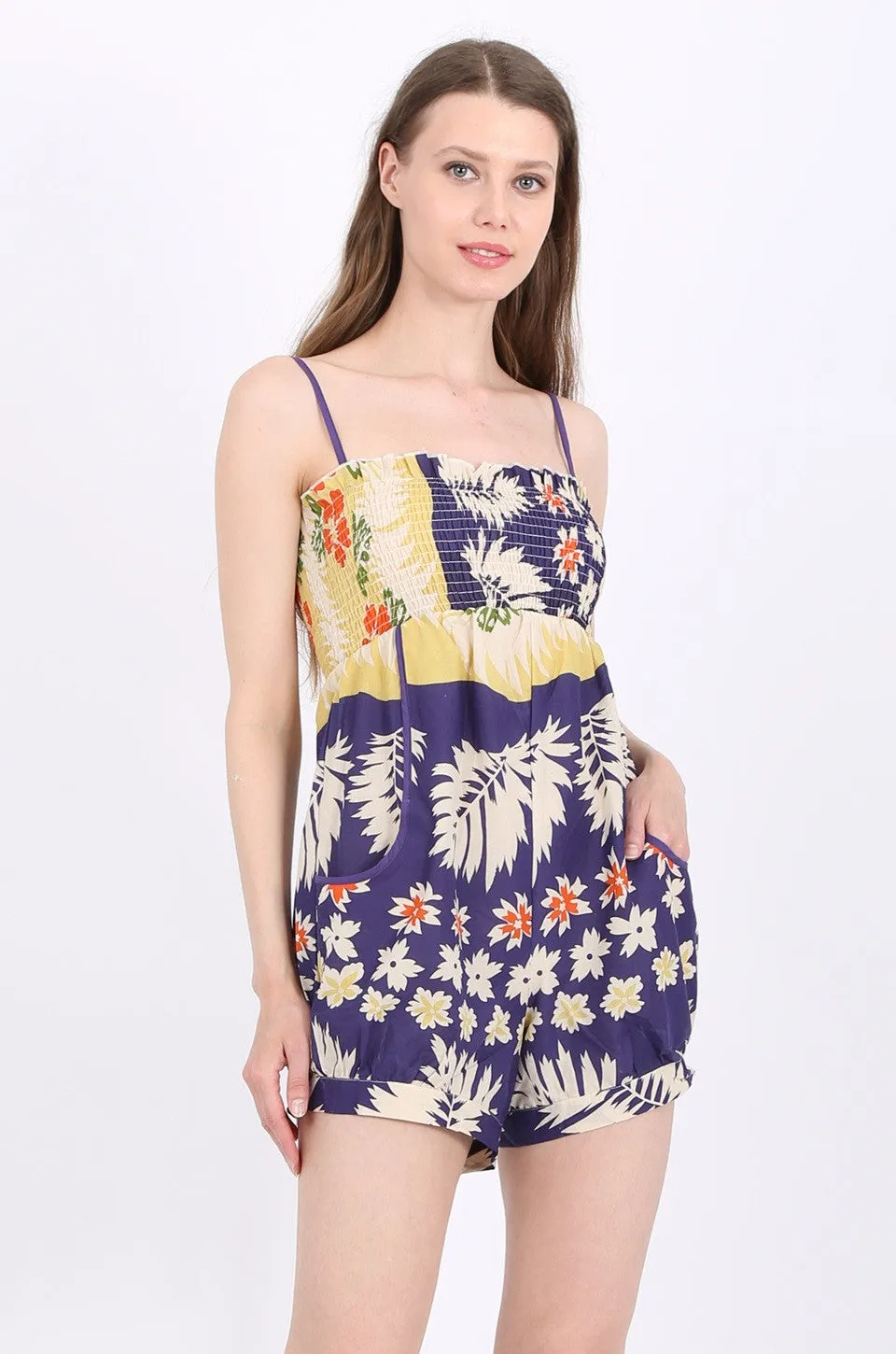 Brinley Jumpsuit in tropical print