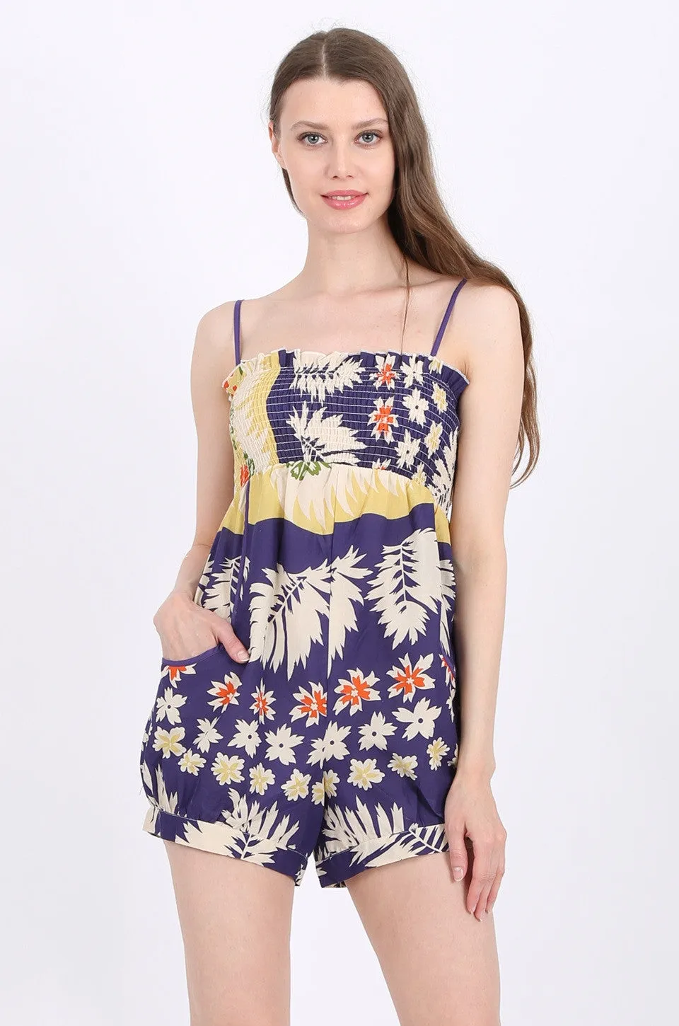 Brinley Jumpsuit in tropical print