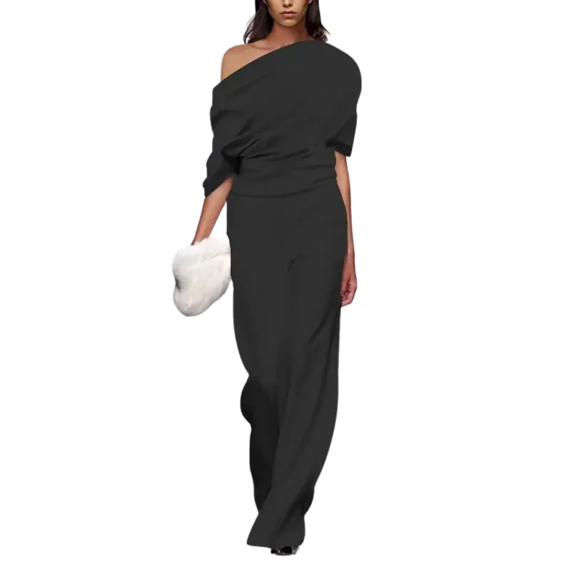Brooke | Women's Elegant Off-Shoulder Spring Jumpsuit | Wide-Leg