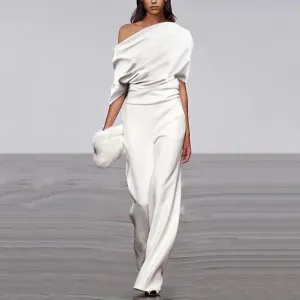 Brooke | Women's Elegant Off-Shoulder Spring Jumpsuit | Wide-Leg