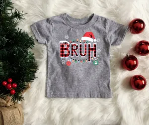 Bruh Christmas Grey Tee (FINAL SALE)