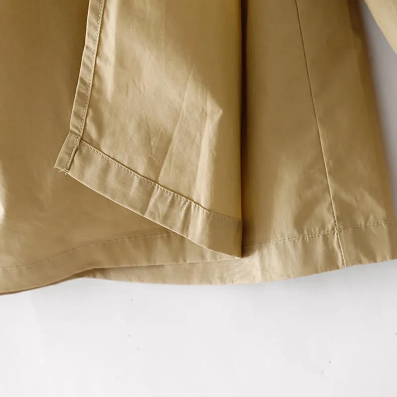Buddha Stones Irregular Casual Plain 7-8 Length Cotton Linen Women's Wide Leg Pants