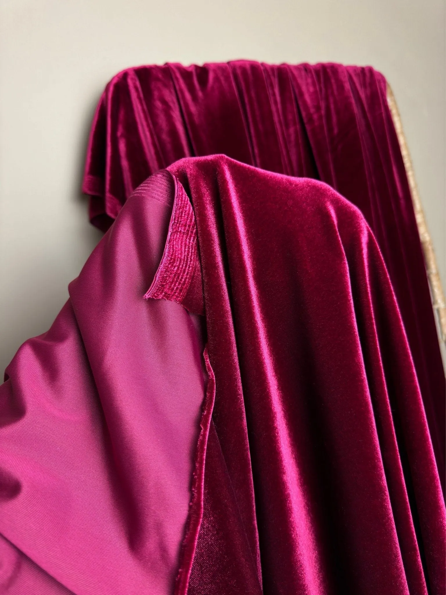 Burgundy Stretch Velvet Fabric