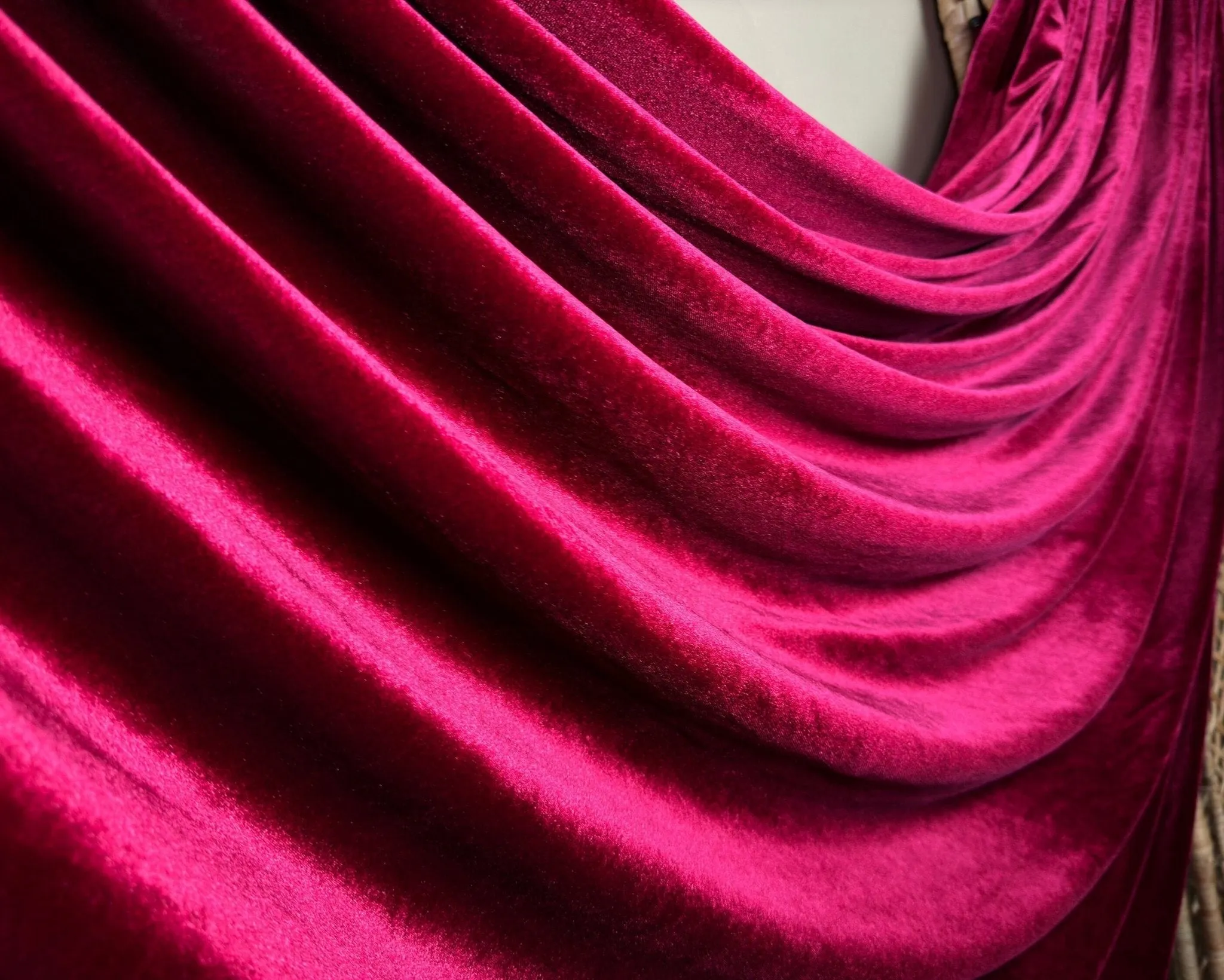 Burgundy Stretch Velvet Fabric