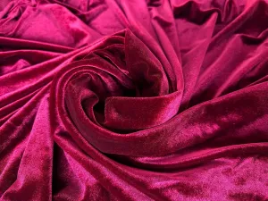 Burgundy Stretch Velvet Fabric