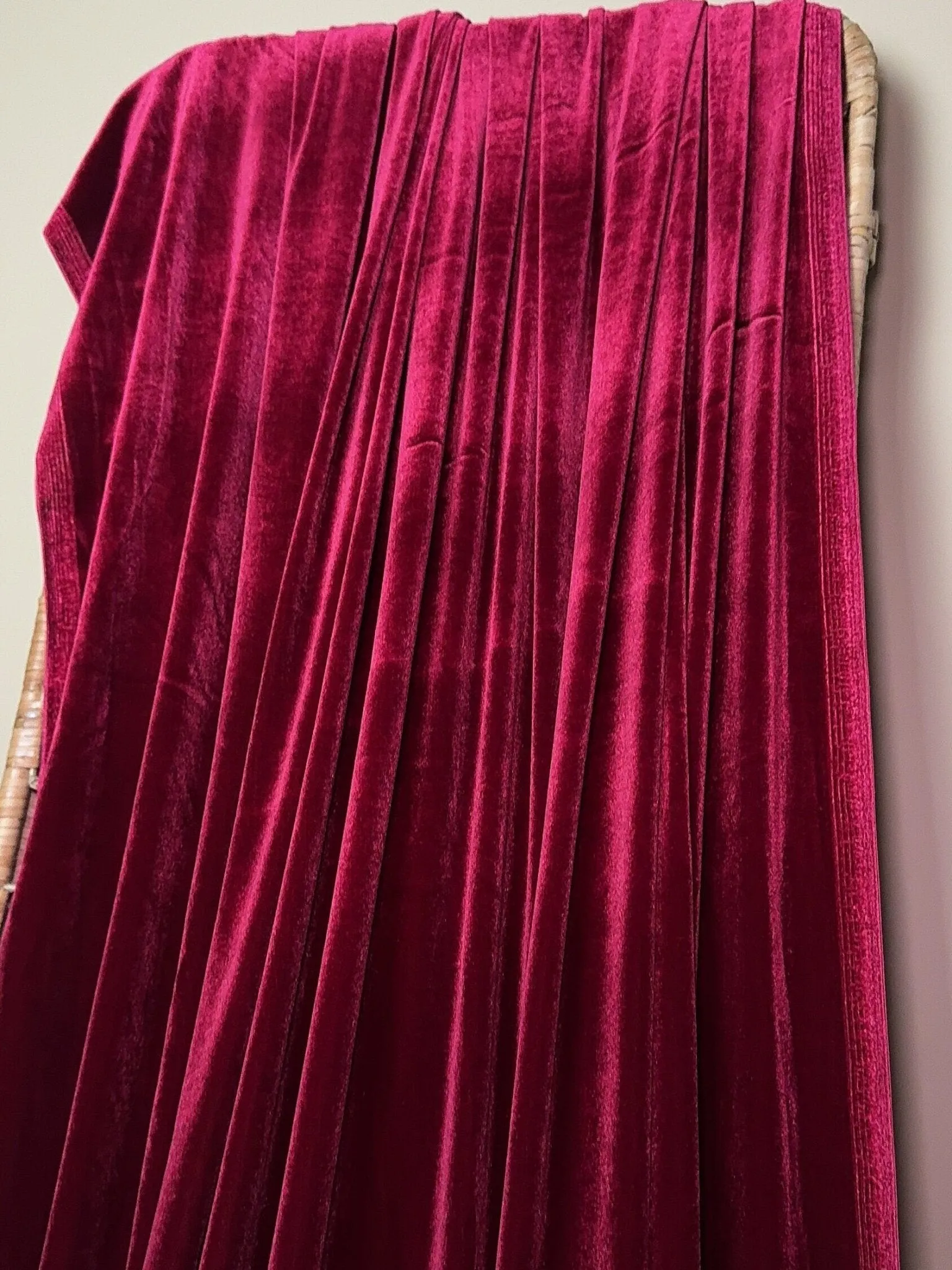Burgundy Stretch Velvet Fabric