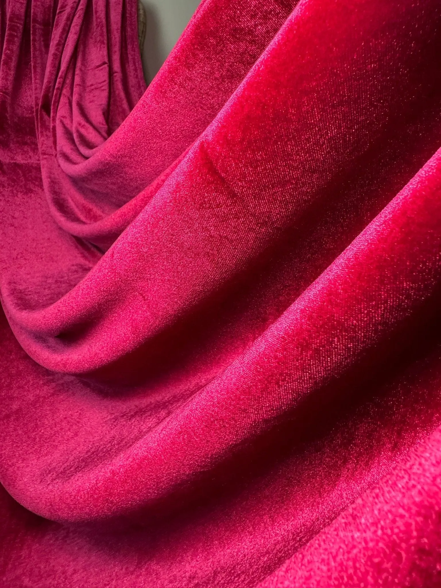 Burgundy Stretch Velvet Fabric
