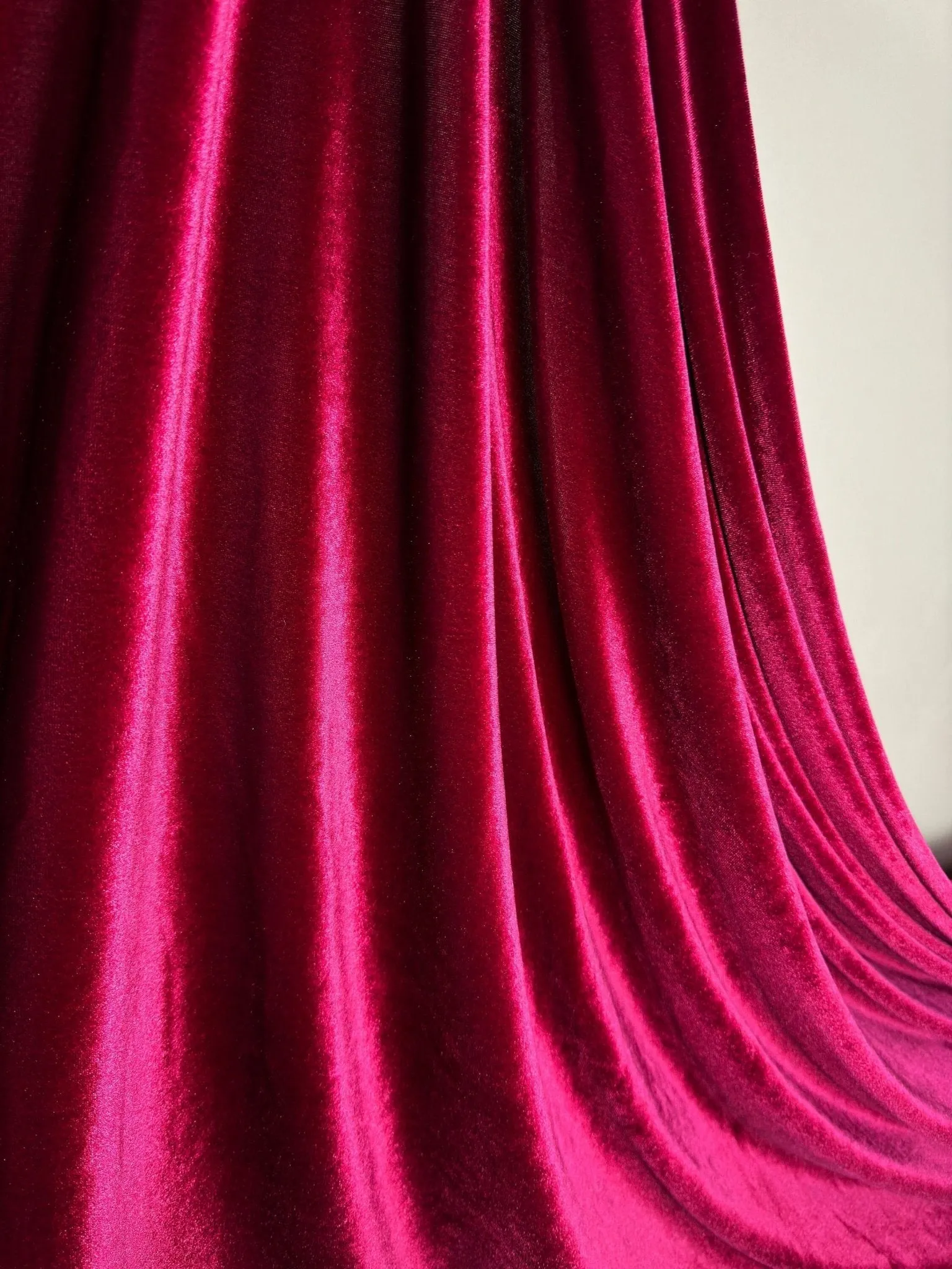 Burgundy Stretch Velvet Fabric