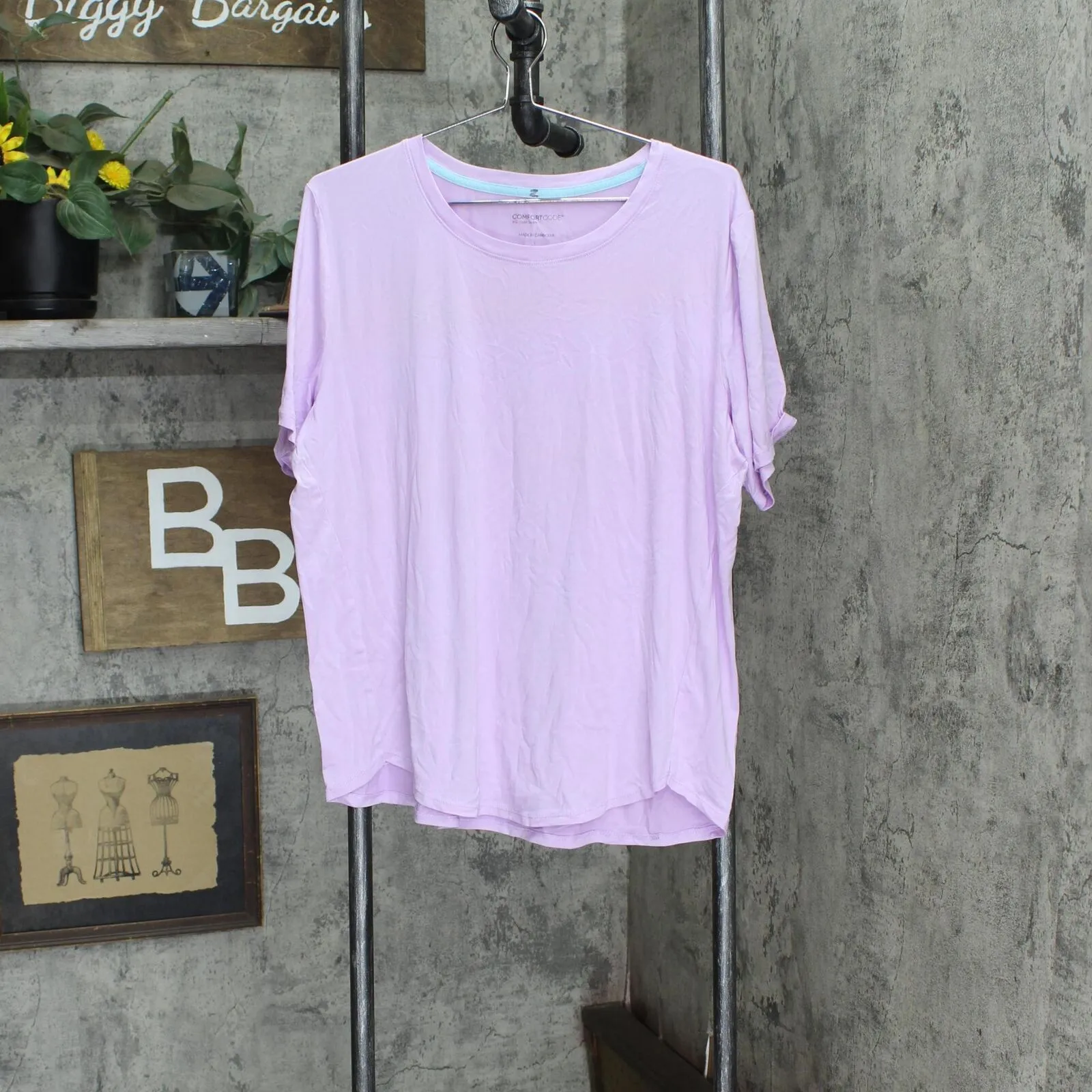Comfort Code By Cuddl Duds  Soft & Light Knit Pajama Set Lilac Purple L