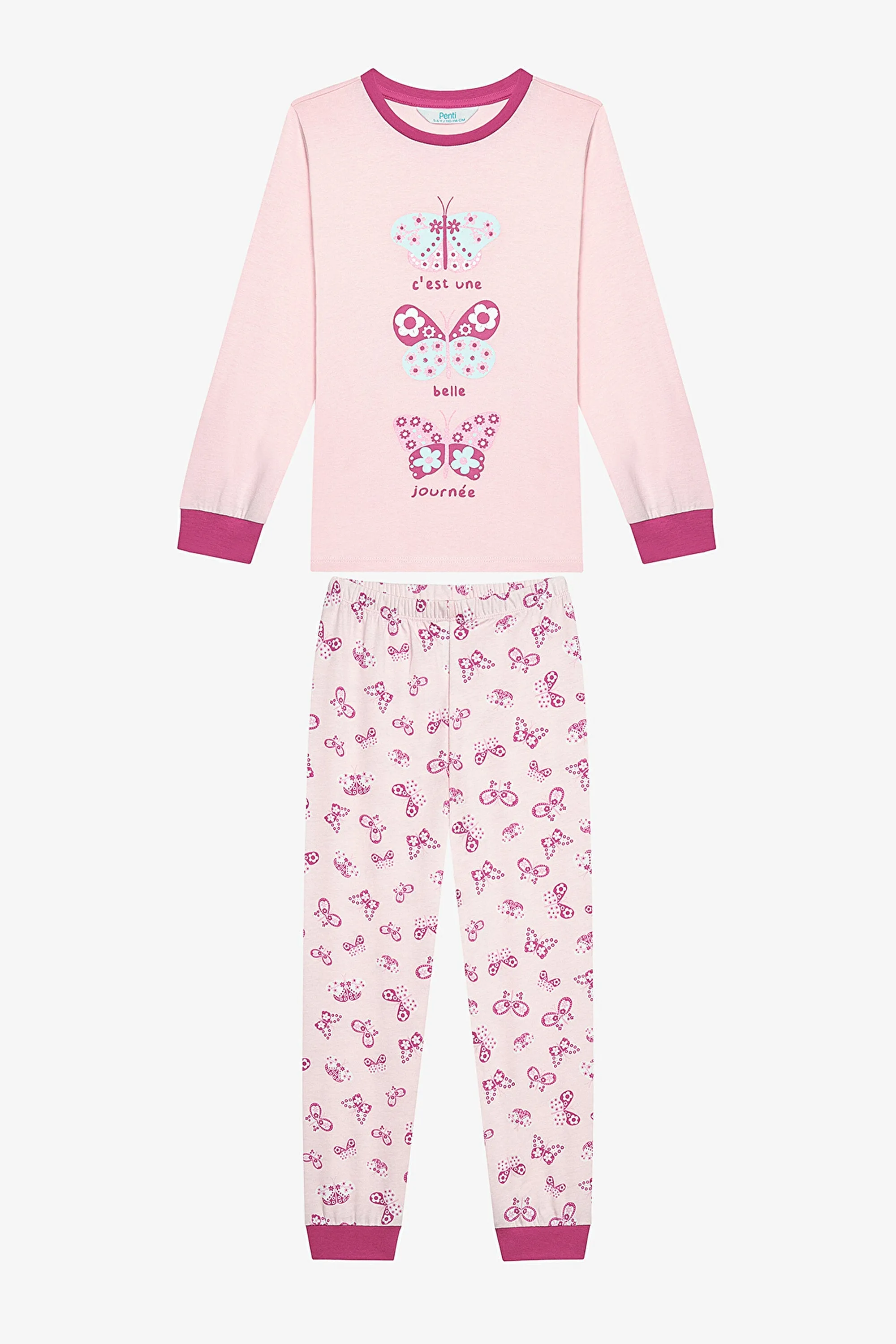 Cotton Girls Le Monde 2-Piece Multicolored Pajama Set