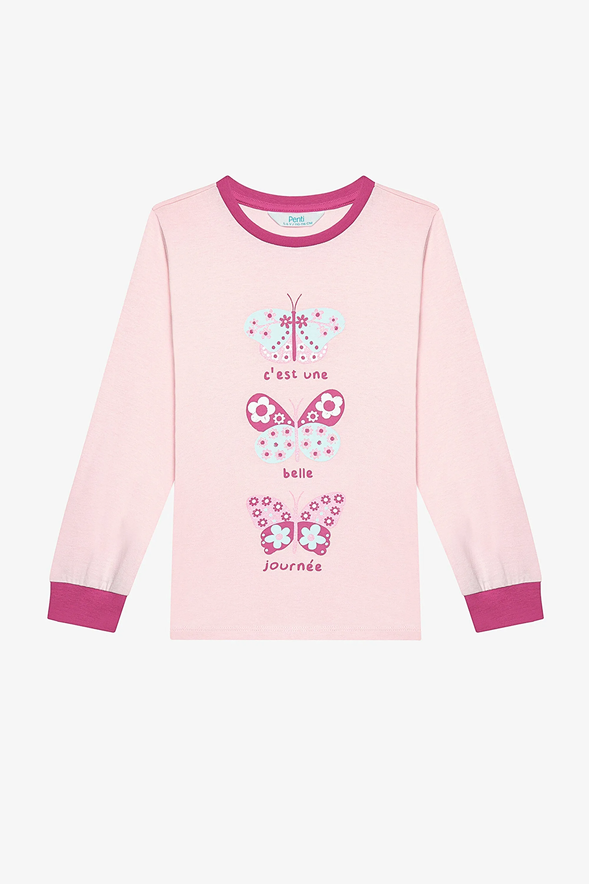 Cotton Girls Le Monde 2-Piece Multicolored Pajama Set