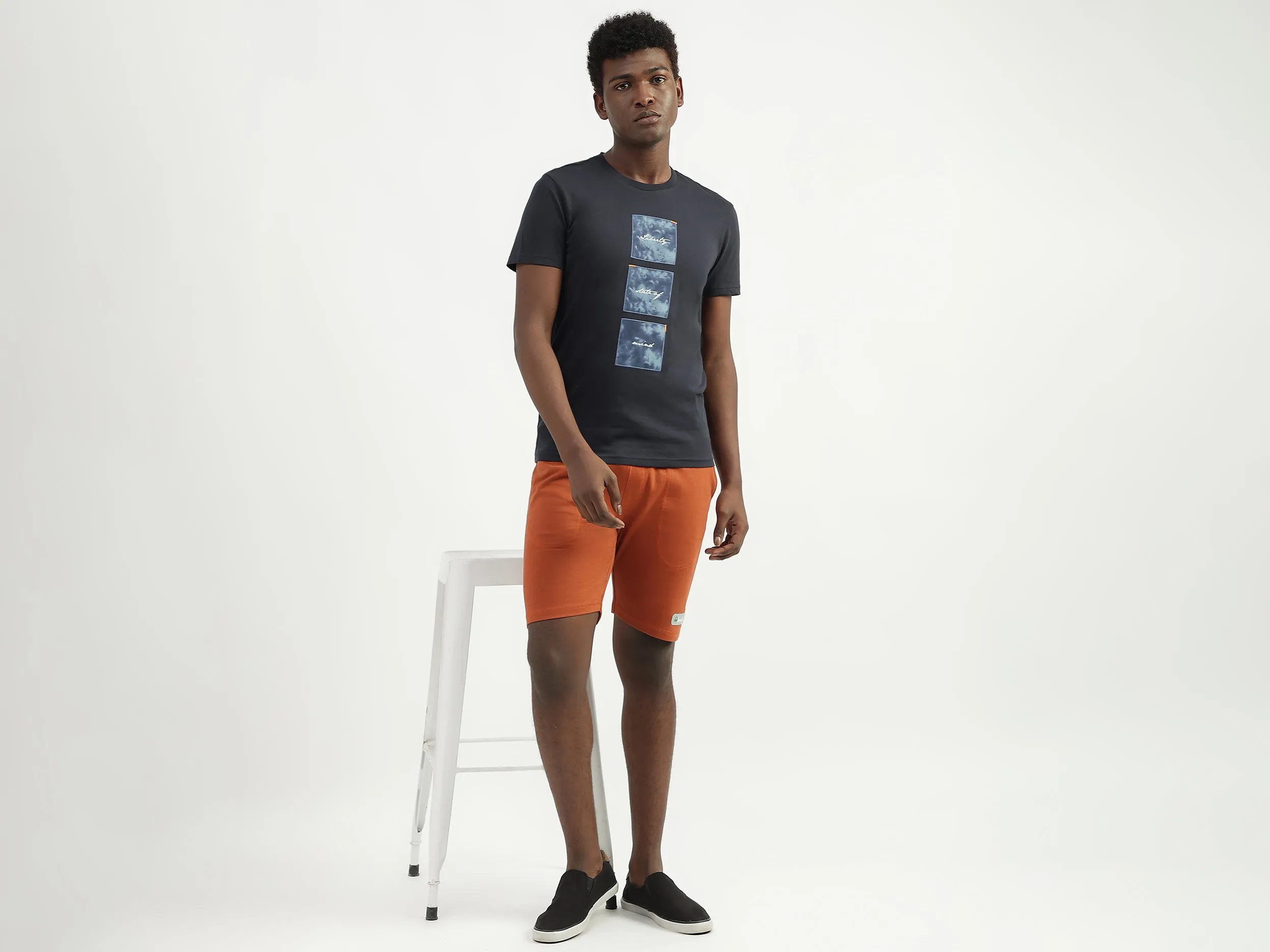 Cotton Solid Regular Fit Mens Shorts