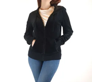 Country Road velvet hodded top size S / AU10