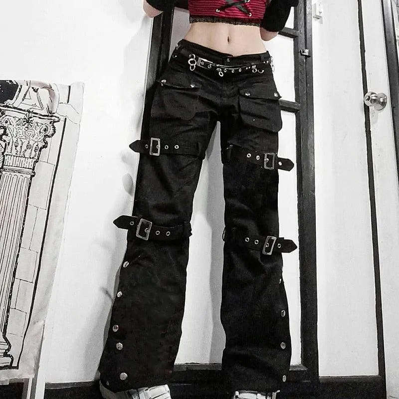 Cyber Cargo Pants for Gothic, Emo, and Alternative Style