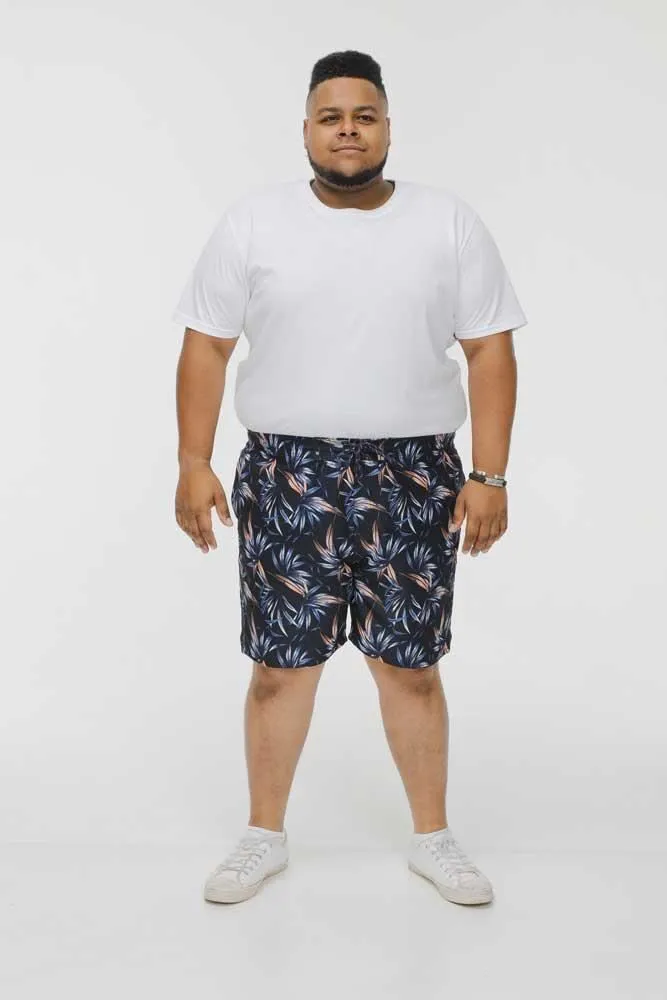 D555 DARIANHawaiian Printed Swim Shorts for Men's (211501) in Navy, 3XL-6XL
