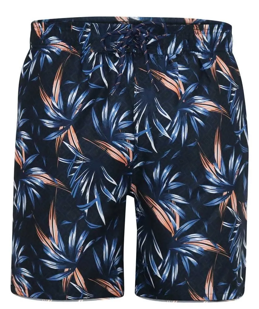 D555 DARIANHawaiian Printed Swim Shorts for Men's (211501) in Navy, 3XL-6XL