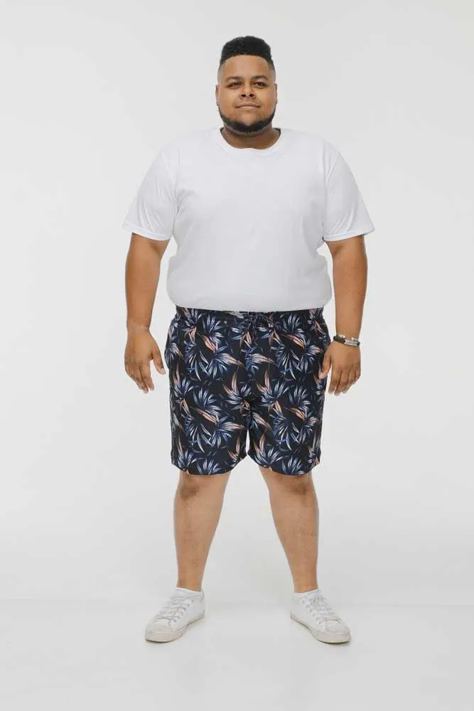D555 DARIANHawaiian Printed Swim Shorts for Men's (211501) in Navy, 3XL-6XL