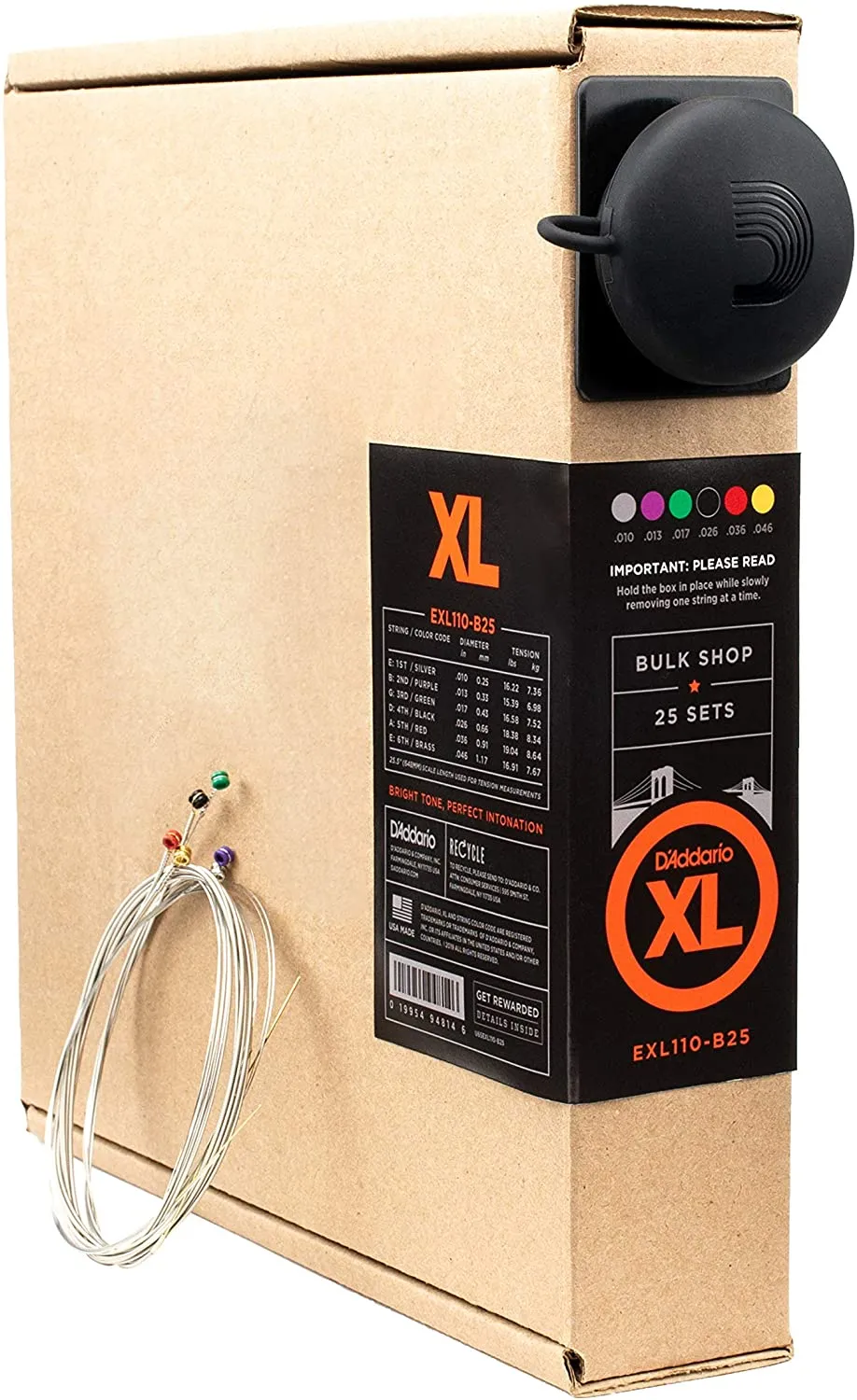 D'Addario EXL110 Nickel Wound Electric Guitar Strings, Regular Light, 10-46