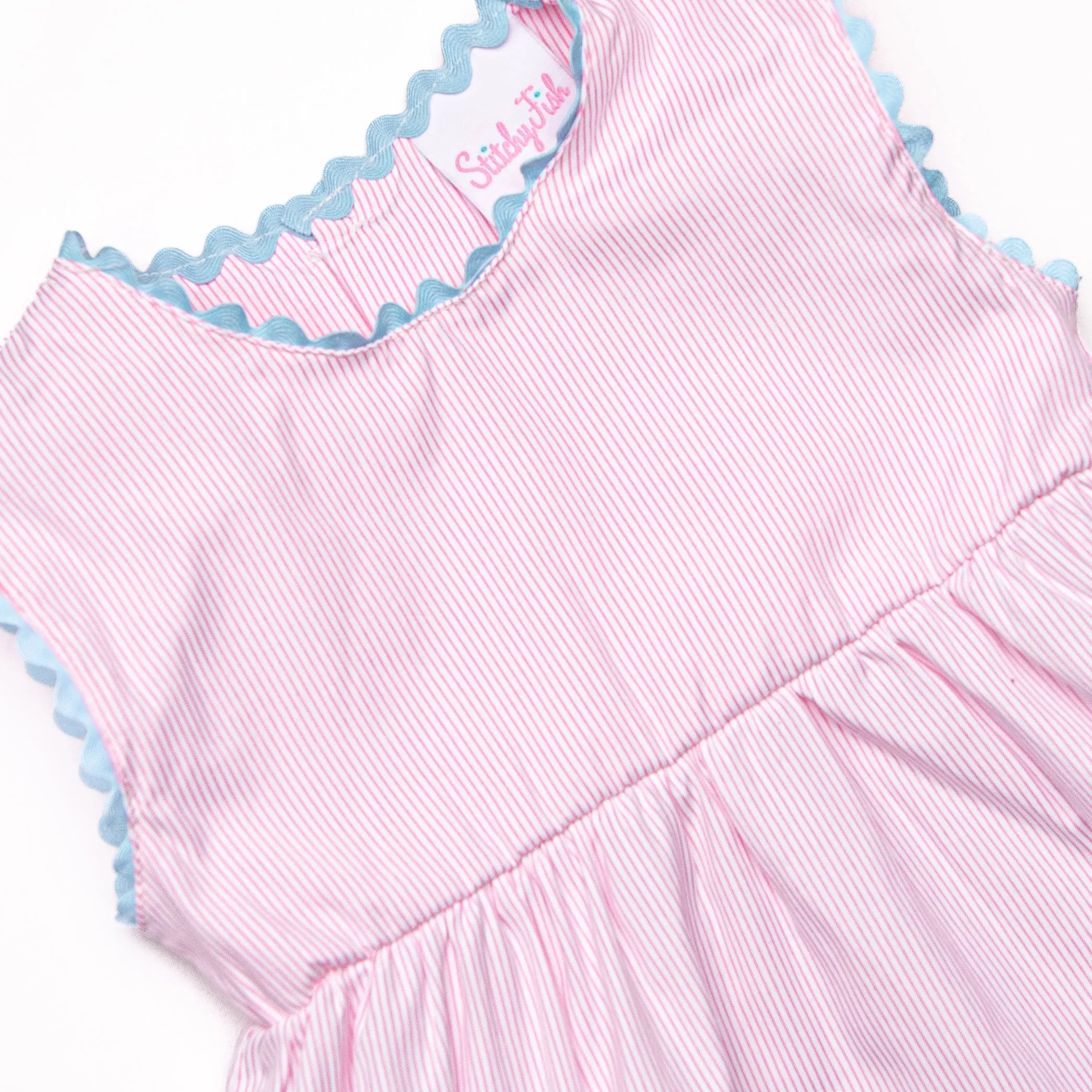 Darcy Bloomer Set, Pink Stripe