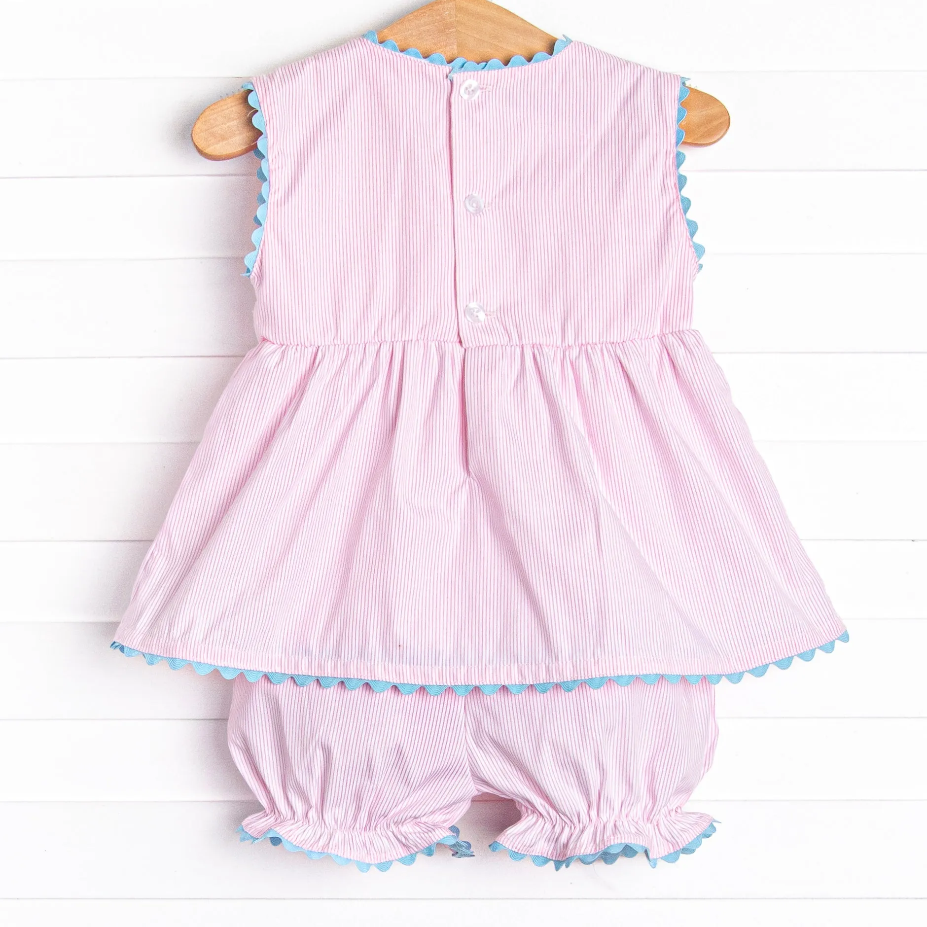 Darcy Bloomer Set, Pink Stripe
