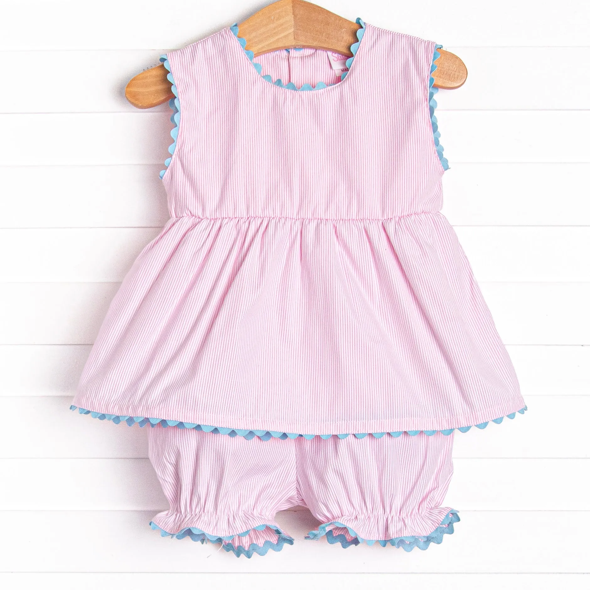 Darcy Bloomer Set, Pink Stripe