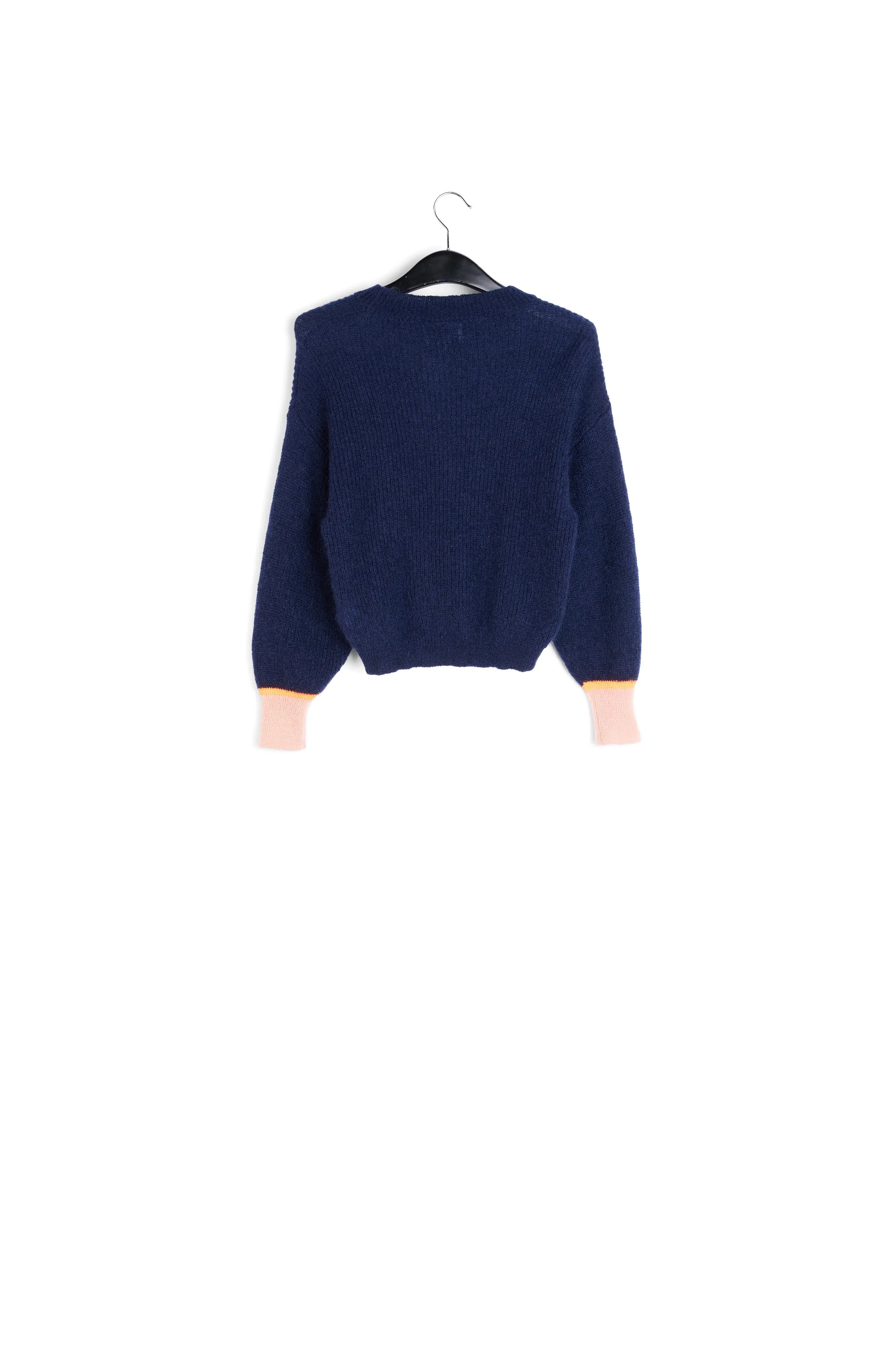 Dark blue mohair-blend knit