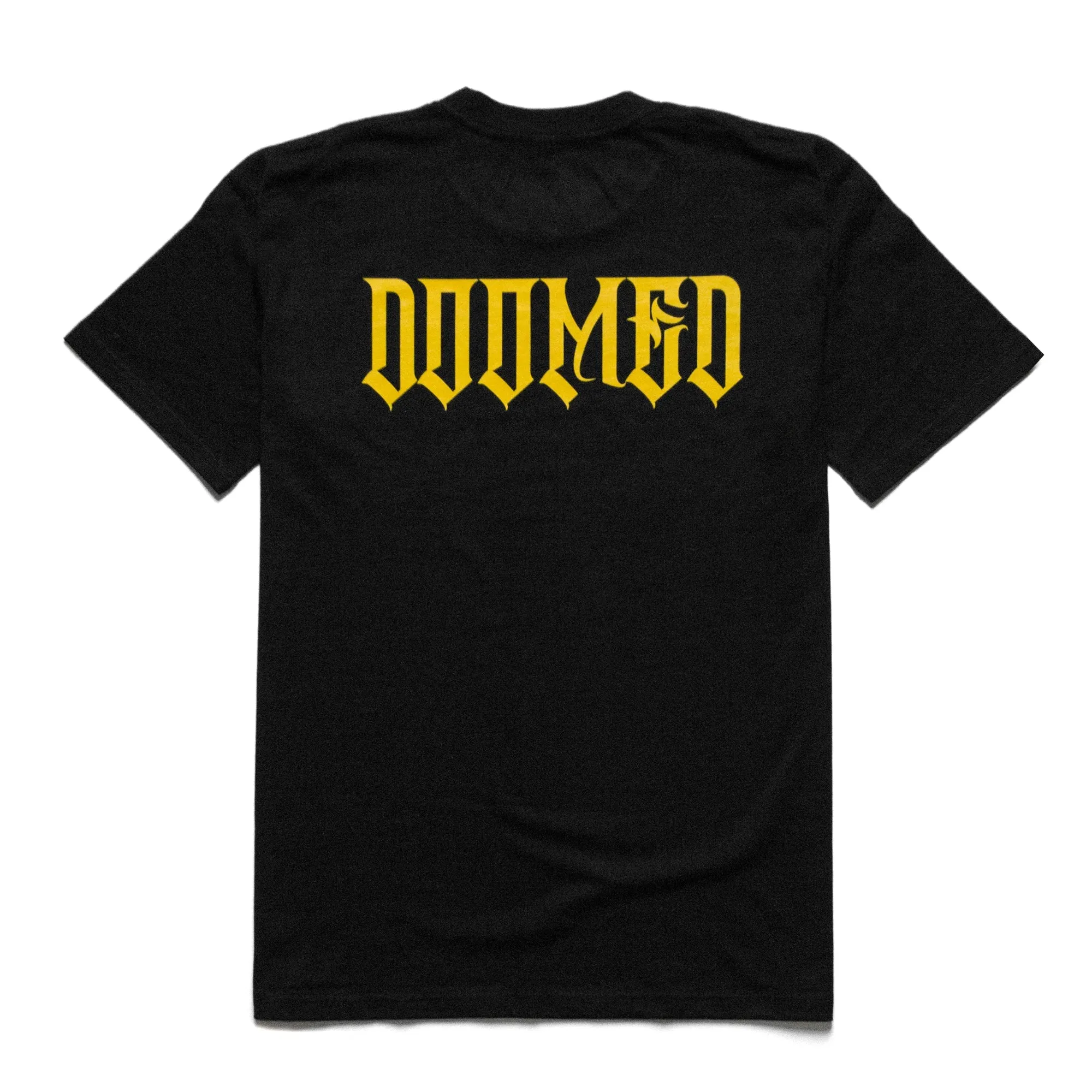 Doomed t-shirt in Black and Gold