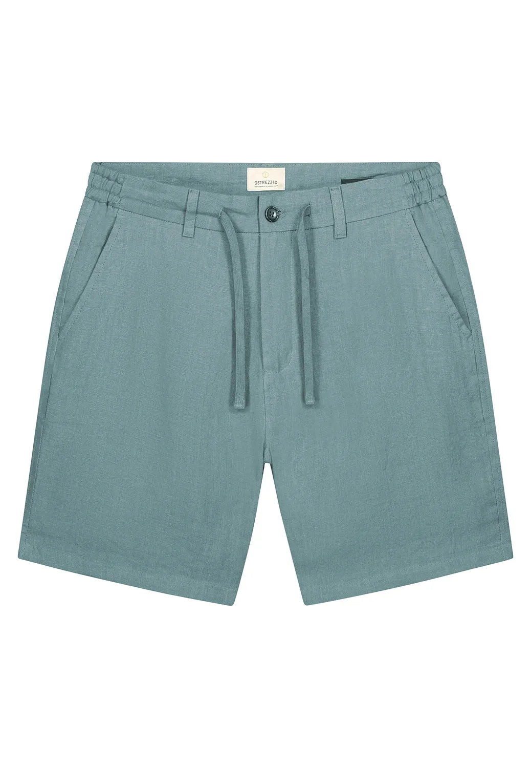 DSTREZZED JAMES PURE LINEN LOOSE FIT BEACH SHORTS 515496