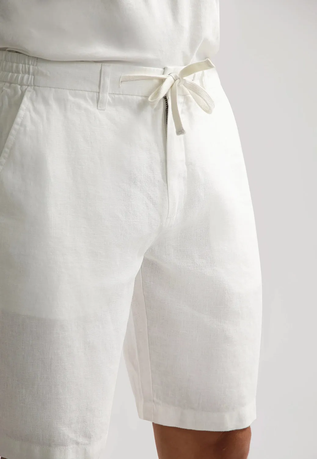 DSTREZZED JAMES PURE LINEN LOOSE FIT BEACH SHORTS 515496