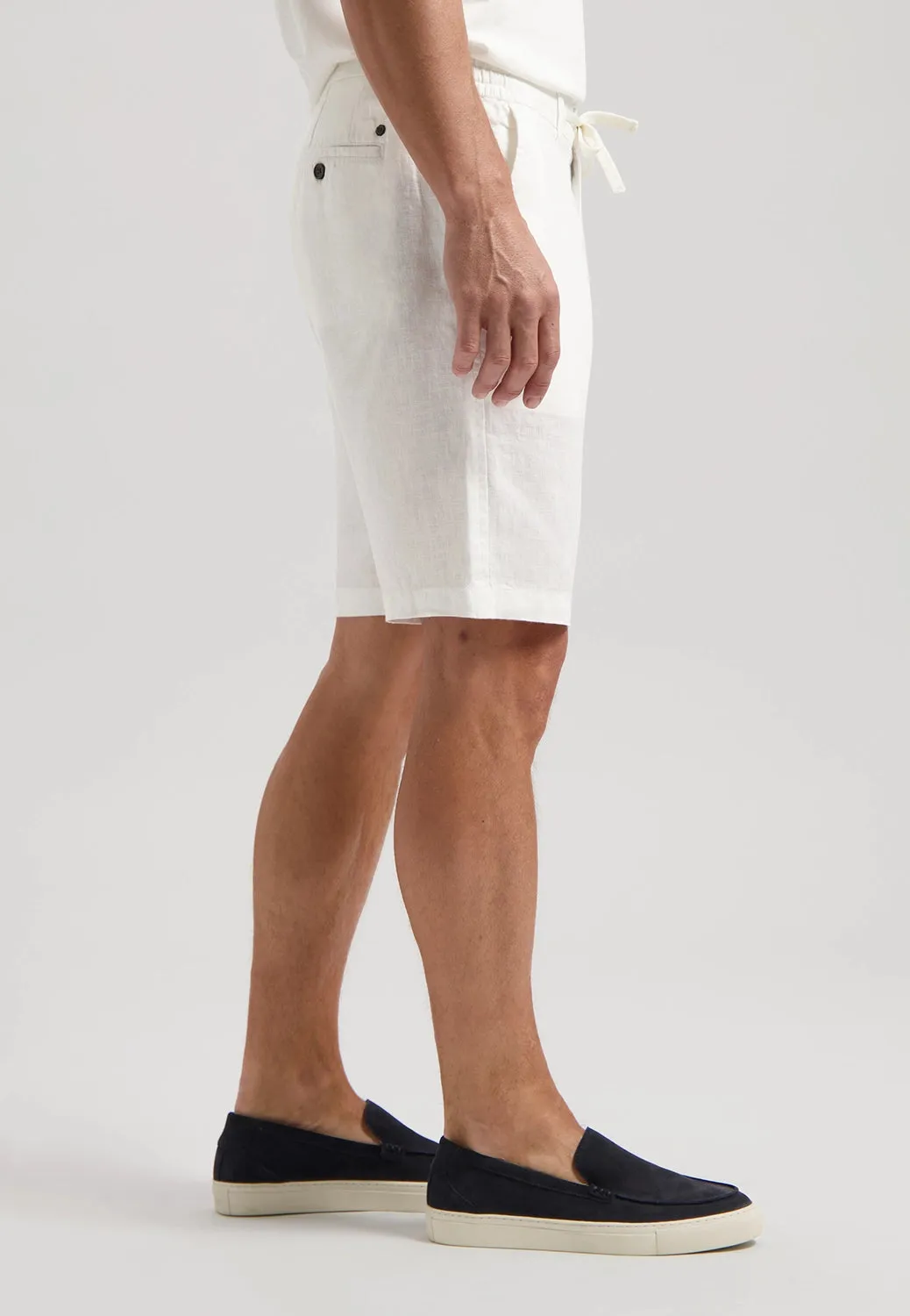 DSTREZZED JAMES PURE LINEN LOOSE FIT BEACH SHORTS 515496