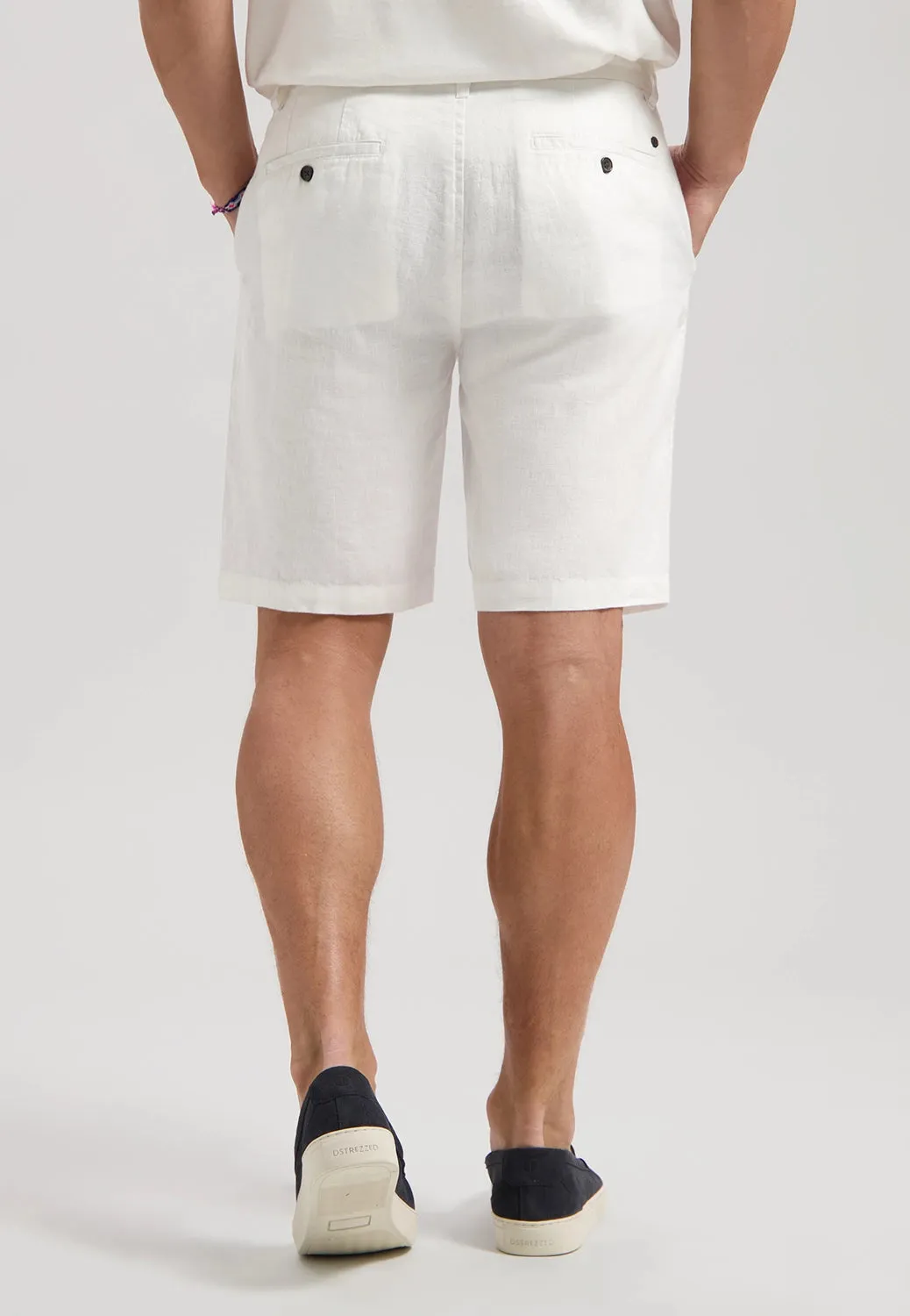 DSTREZZED JAMES PURE LINEN LOOSE FIT BEACH SHORTS 515496