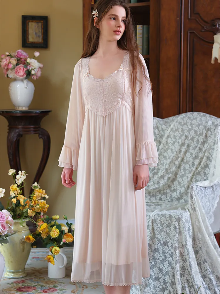Enchanted Rose Lace Nightgown