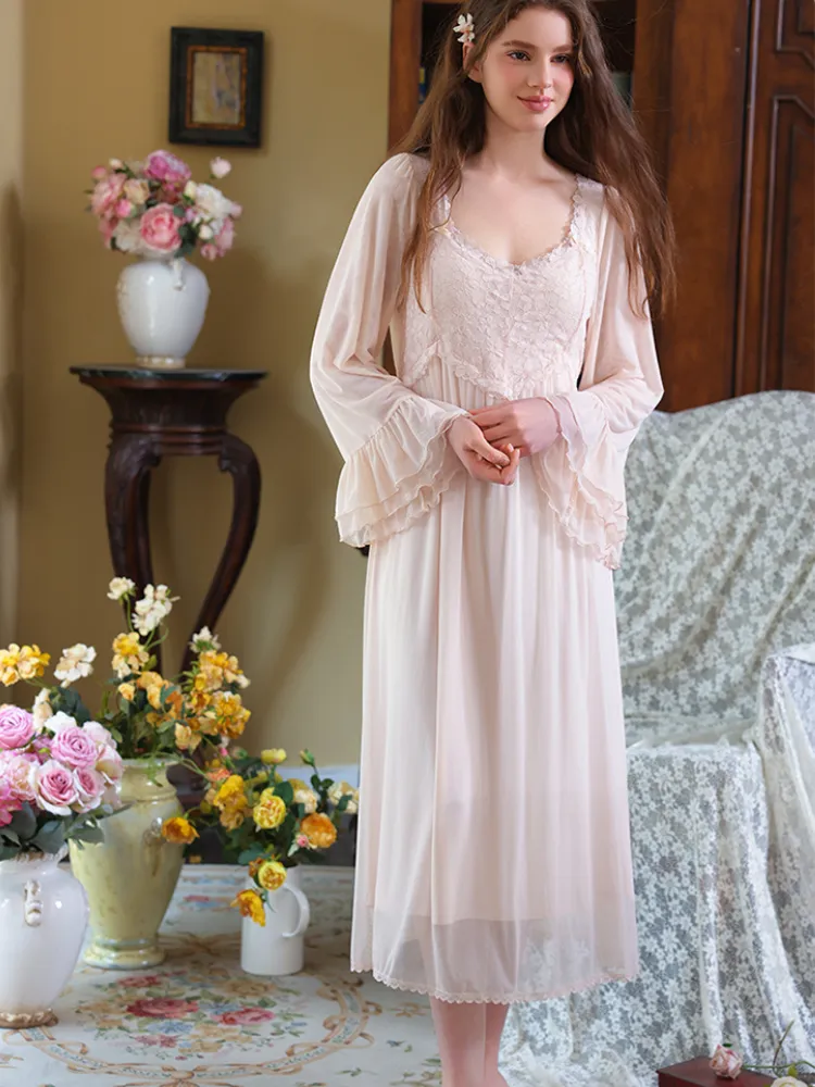 Enchanted Rose Lace Nightgown