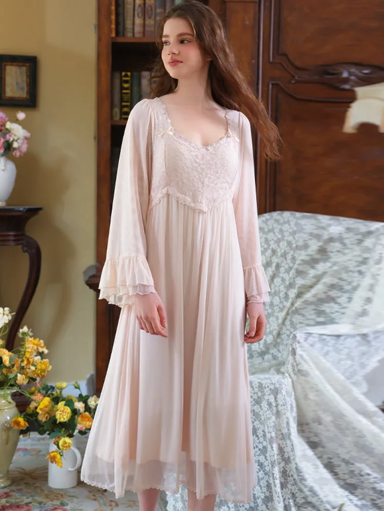 Enchanted Rose Lace Nightgown