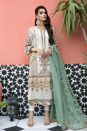 Fancy Embroidered Long Shirt with Churidar Pajama #PS16