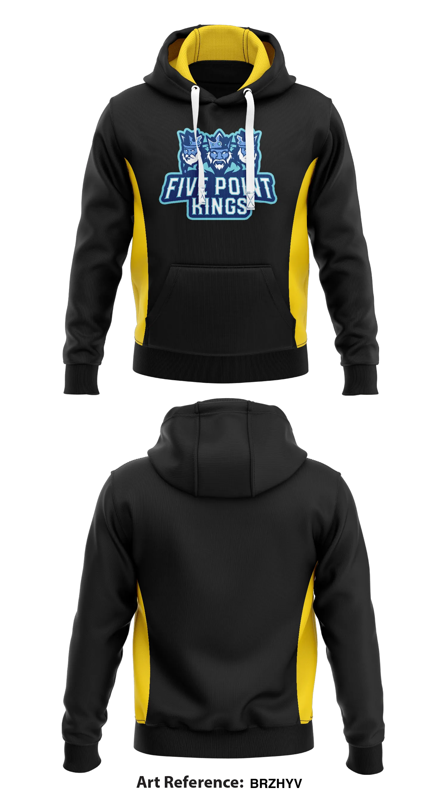 Five Point Kings Store 1  Core Men's Hooded Performance Sweatshirt - Brzhyv
