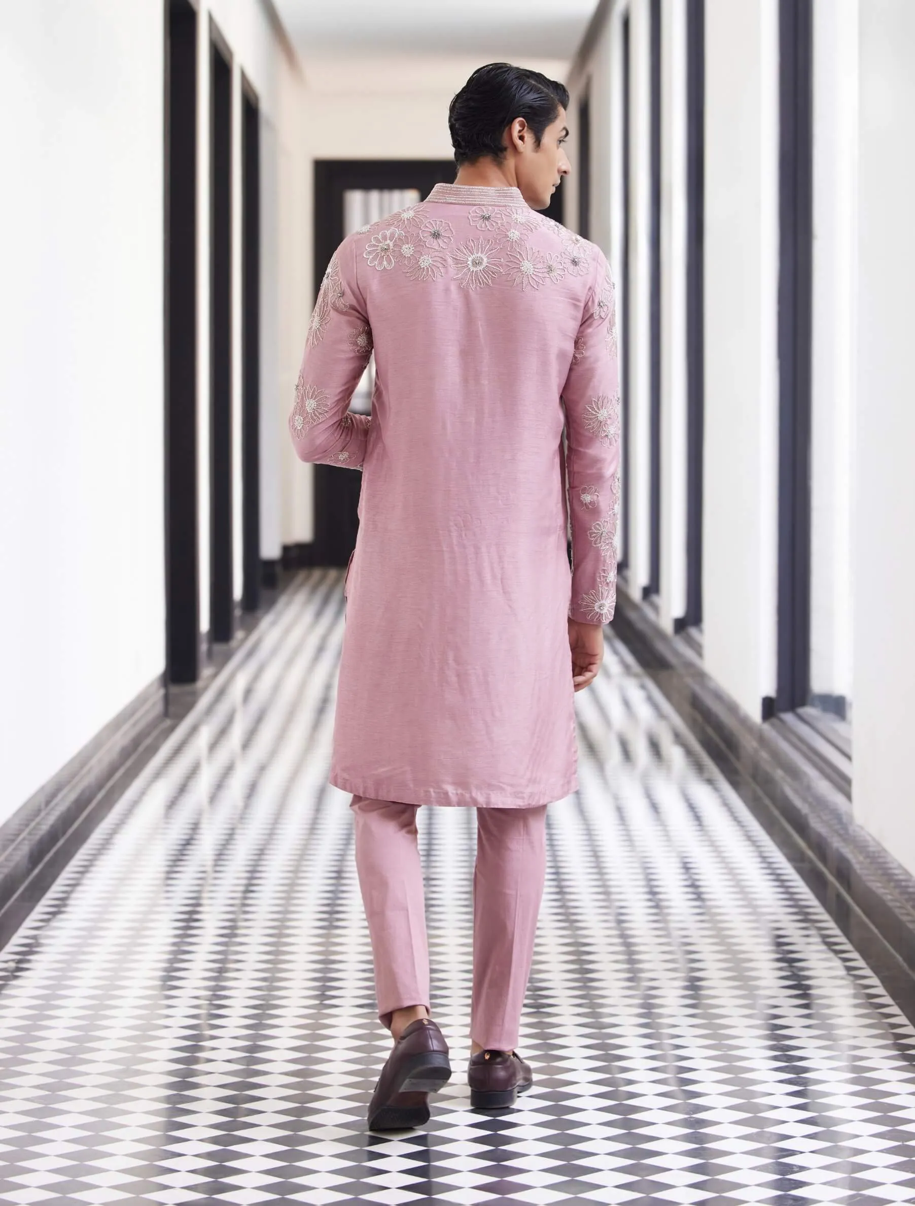 Flavio daisy pink kurta and pants