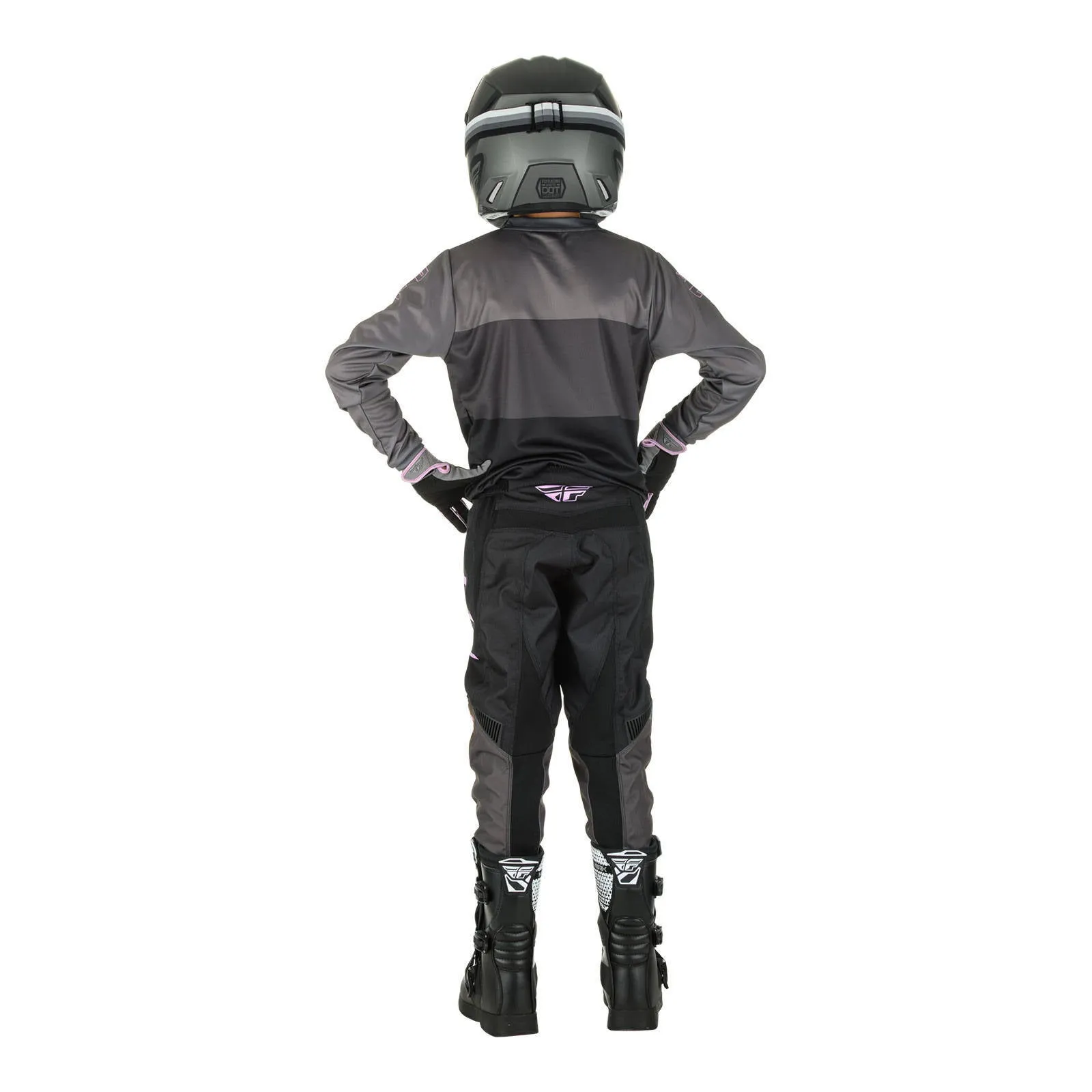 Fly Racing 2022 Youth F-16 Pant - Grey / Black / Pink