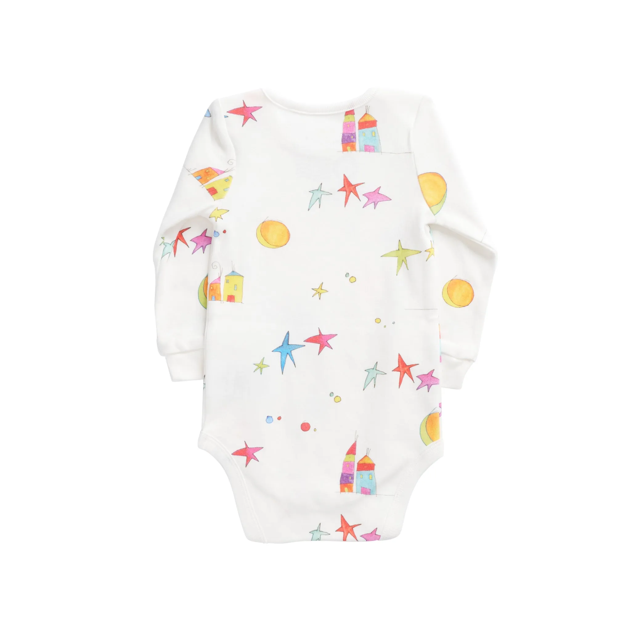 Flying Edna x From Babies with Love all over print organic bodysuit
