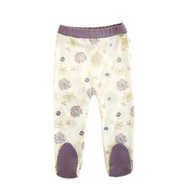Footed Pant Flower - Organic Baby Clothes