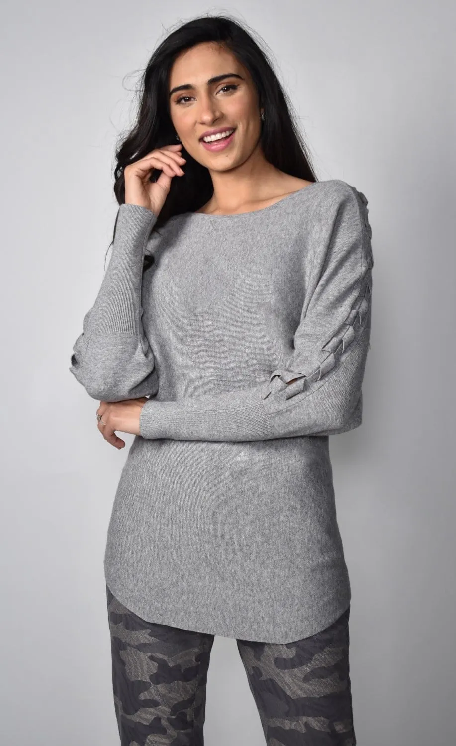 Frank Lyman Grey Knit Sweater