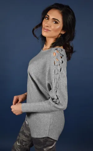 Frank Lyman Grey Knit Sweater