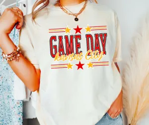 Game Day Kansas City 3 Stars Ivory Tee