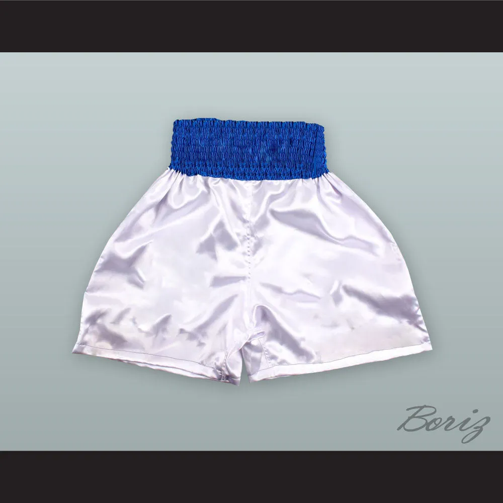 Gennady 'Triple G' Golovkin White Boxing Shorts with Embroidered WBC Champion Patch