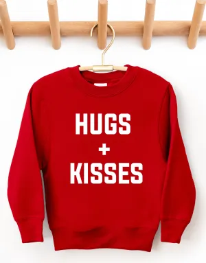 Gildan or Bella Hugs and Kisses Valentines Sweatshirt  / Youth and Adult Sizes